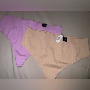 Torrid bundle Ribbed thongs Beige and Purple